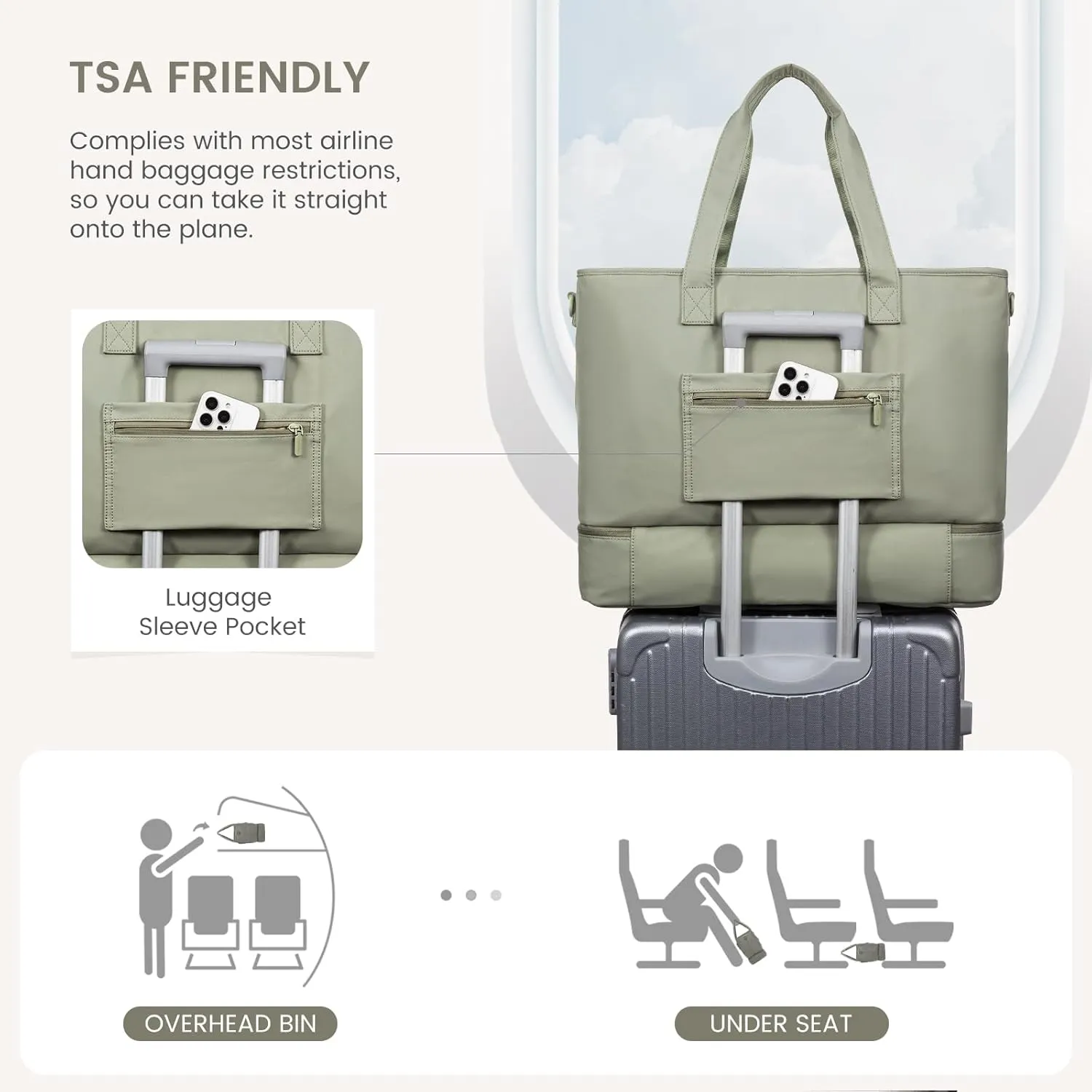 LOVEVOOK Weekender Bags for Women Travel, Large Personal Item Travel Overnight Bag, Carry on Duffle Bags with Shoe Compartment, Toiletry Bag, Wet Pocket, for Airplane, Hospital Labor Delivery