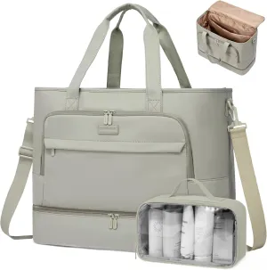 LOVEVOOK Weekender Bags for Women Travel, Large Personal Item Travel Overnight Bag, Carry on Duffle Bags with Shoe Compartment, Toiletry Bag, Wet Pocket, for Airplane, Hospital Labor Delivery