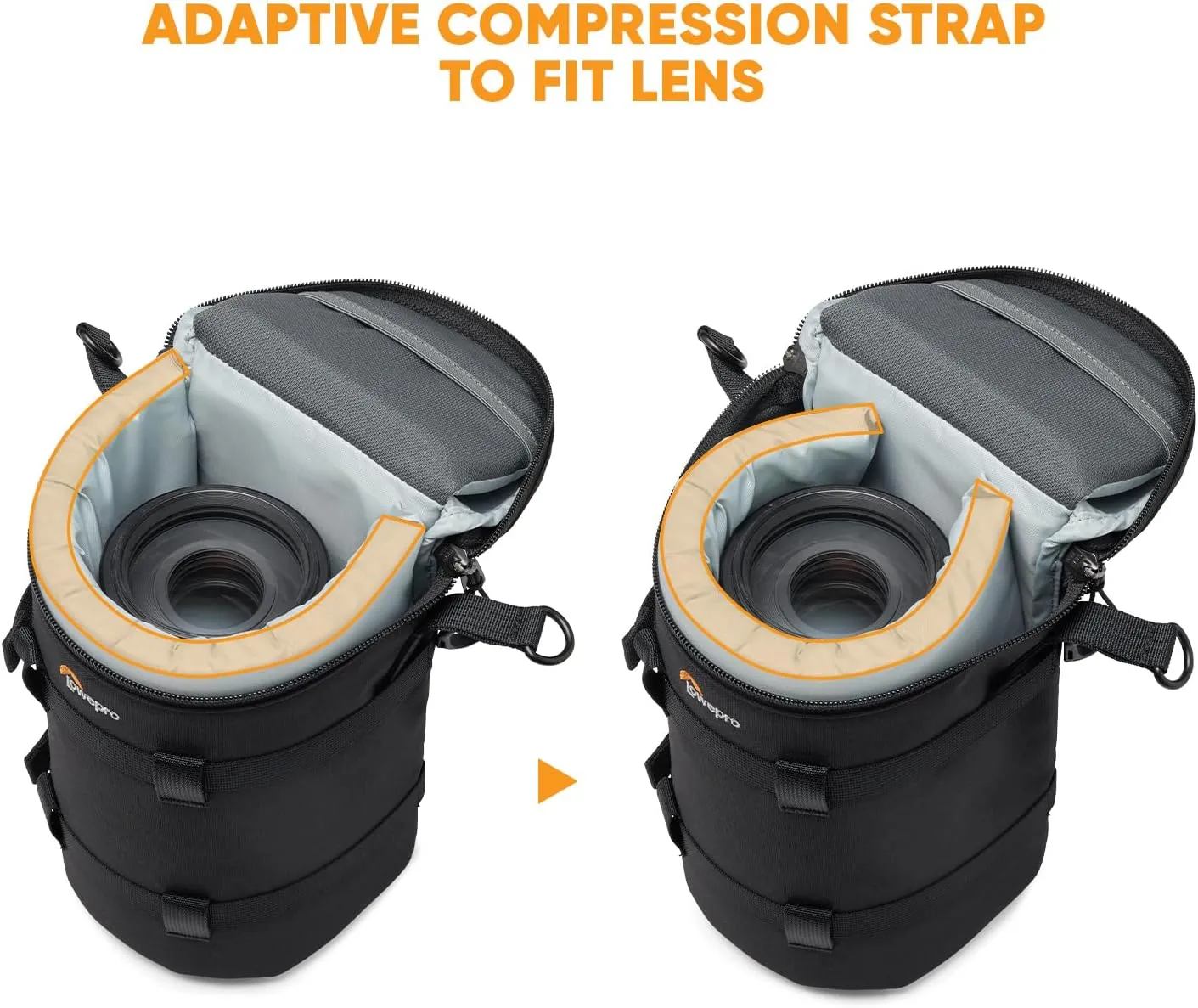 Lowepro ProTactic LCS 12 x 24 III Camera Lens Case, Camera Lens Pouch Bag, fits70-200mm F/2.8 (with hood), for DSLR,Mirrorless Cameras, Vol-2.5L Dim:9.45x4.72x4.72in, Camera Bag for Photographer/Video