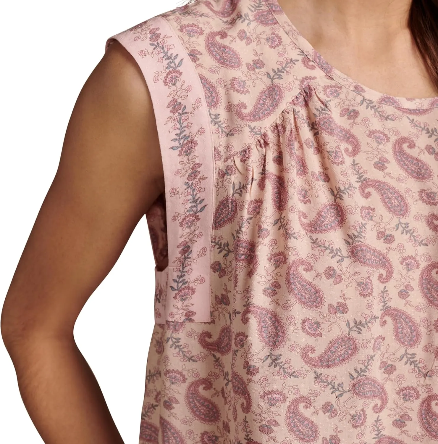 Lucky Brand Women's Embroidered High Low Slvless Blouse
