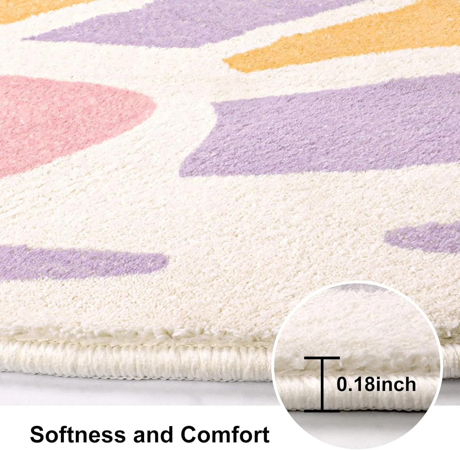 Lukinbox Butterfly Kids Rugs for Girls Bedroom Ultra Soft Kids Play Mat for Kids Room, Colorful Non Slip Nursery Area Rug for Playroom, 3' x 4'