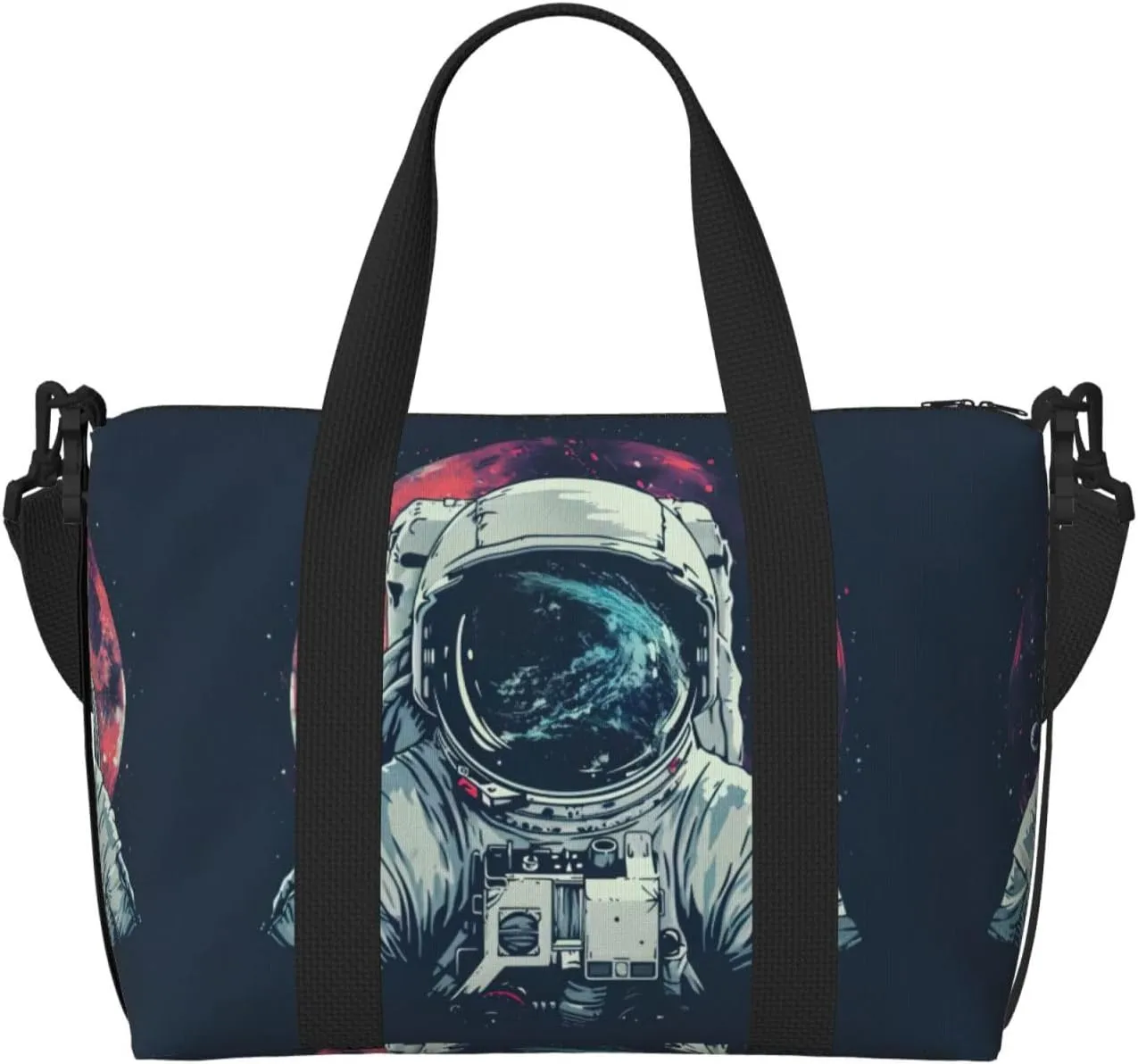 Lunar Astronaut Print Versatile Gym Sports Bag,Companion For Your Journeys And Fitness Routines
