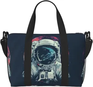 Lunar Astronaut Print Versatile Gym Sports Bag,Companion For Your Journeys And Fitness Routines