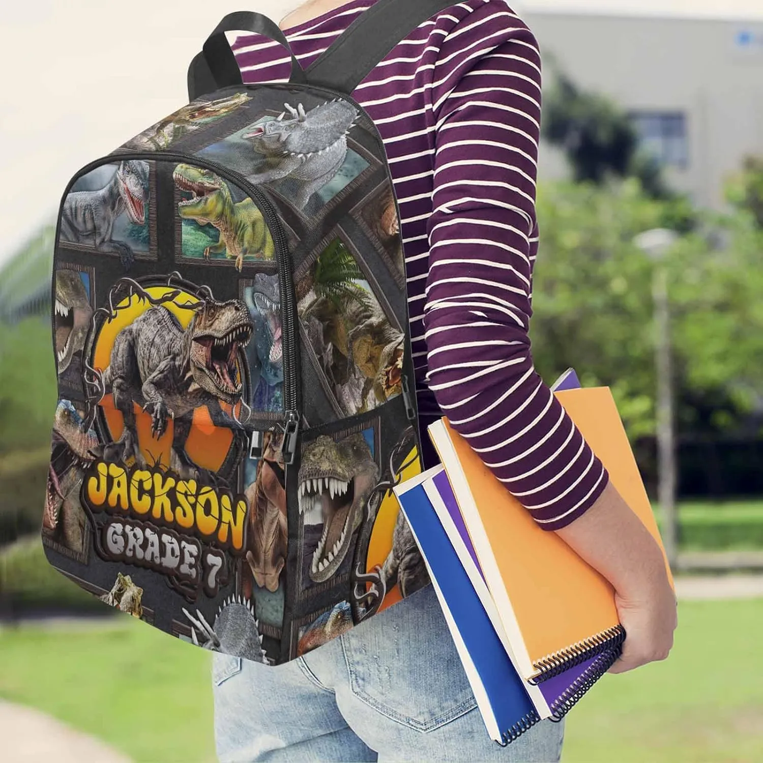 M YESCUSTOM Personalized Kid's School Bookbag Custom Backpack with Name for Boy Girl Teens Daughter Son Travel Backpacks Casual Daypack Bag Shoulder Bag with Side Pockets for Women Men