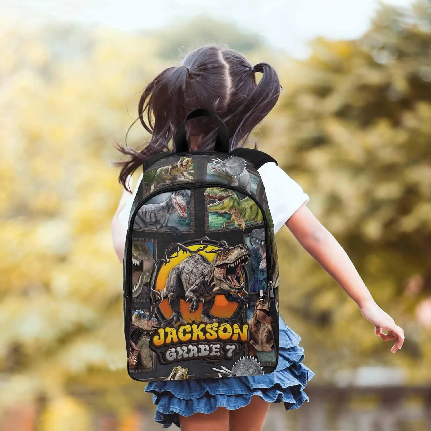M YESCUSTOM Personalized Kid's School Bookbag Custom Backpack with Name for Boy Girl Teens Daughter Son Travel Backpacks Casual Daypack Bag Shoulder Bag with Side Pockets for Women Men