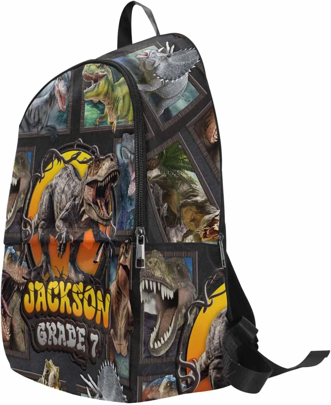 M YESCUSTOM Personalized Kid's School Bookbag Custom Backpack with Name for Boy Girl Teens Daughter Son Travel Backpacks Casual Daypack Bag Shoulder Bag with Side Pockets for Women Men