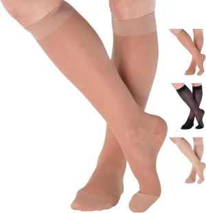 Made in USA - Sheer Compression Socks for Women Circulation 20-30mmHg - A205