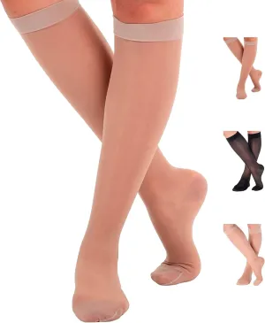 Made in USA - Sheer Compression Socks for Women Circulation 20-30mmHg - A205