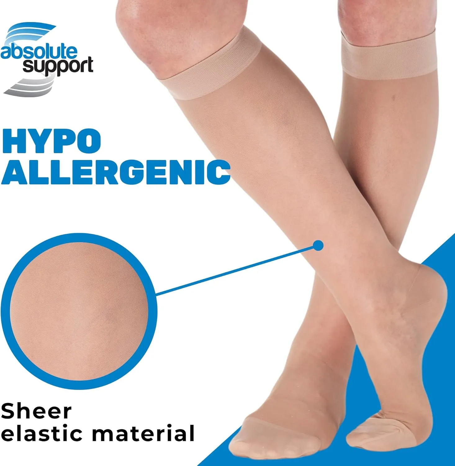 Made in USA - Travel Sheer Compression Socks 15-20mmHg for Women - ATRAVEL101