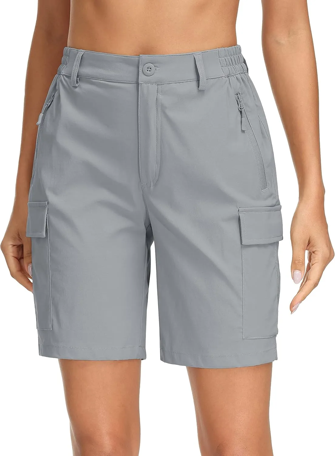 MAGCOMSEN Women's Hiking Cargo Shorts Quick Dry Lightweight 7 Inch Golf Athlectic Casual Trendy Shorts with 5 Pockets