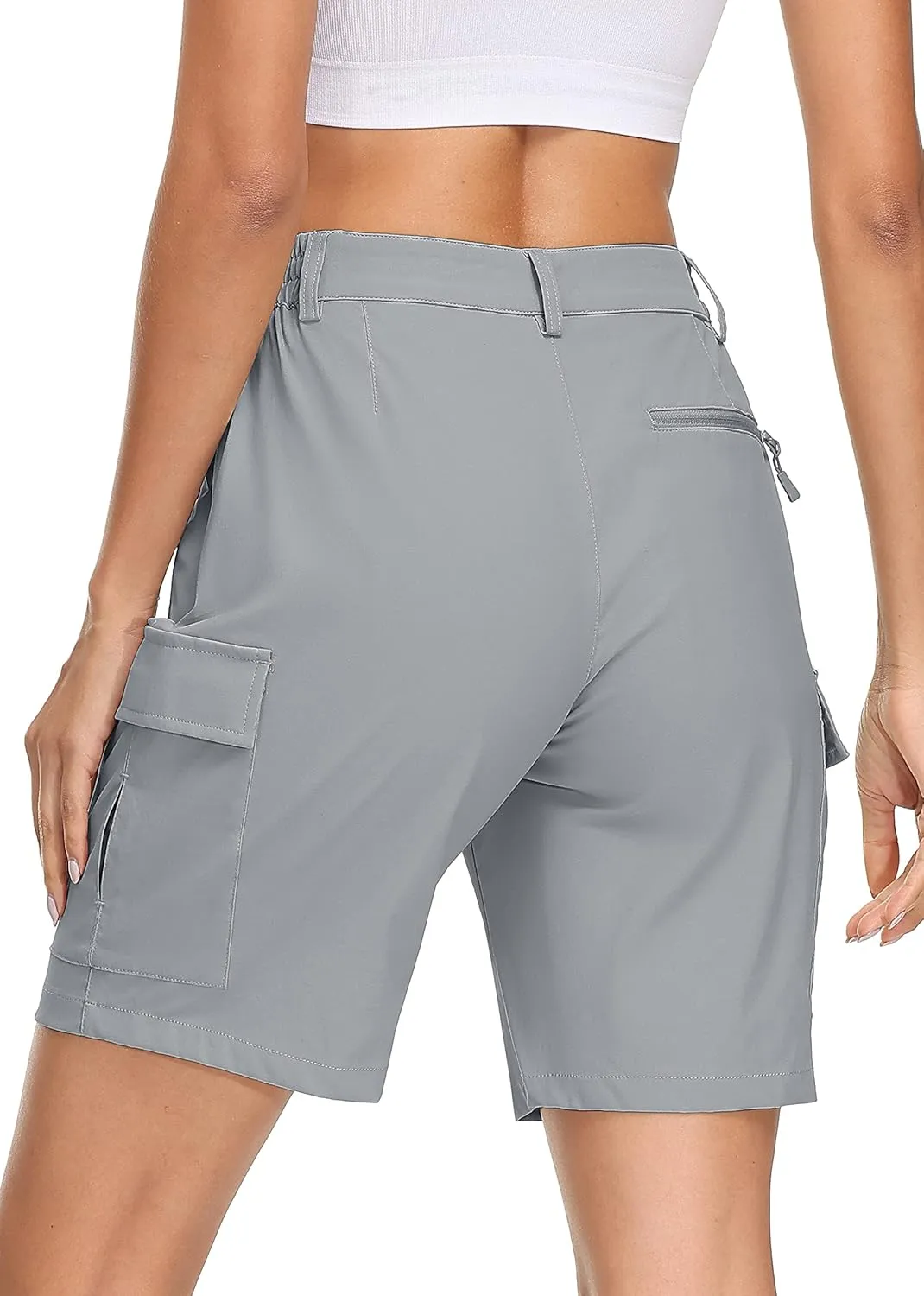 MAGCOMSEN Women's Hiking Cargo Shorts Quick Dry Lightweight 7 Inch Golf Athlectic Casual Trendy Shorts with 5 Pockets
