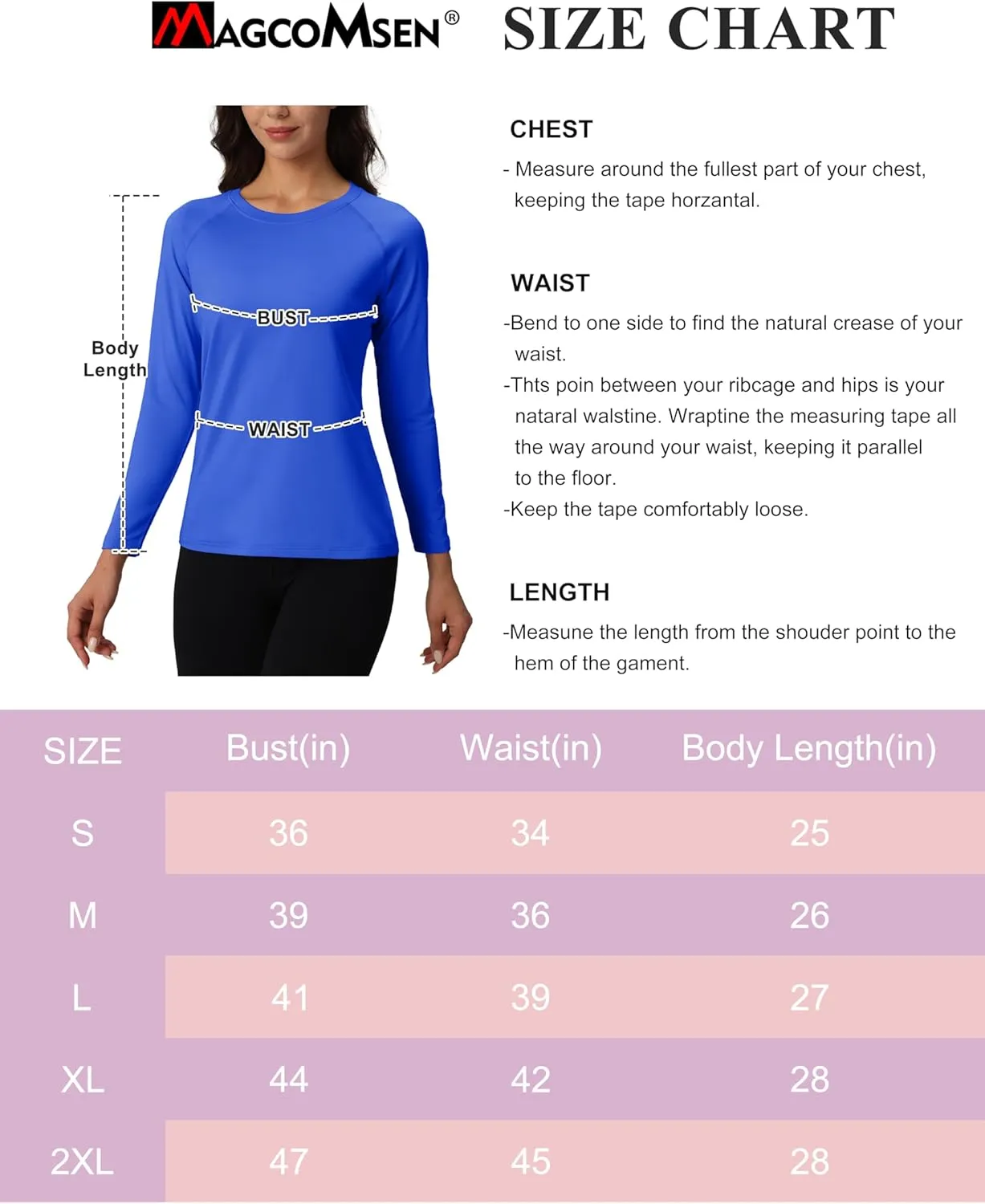 MAGCOMSEN Women's Thermal Shirts Fleece Lined Undershirt Long Sleeve Tops Warm Workout Winter Base Layer