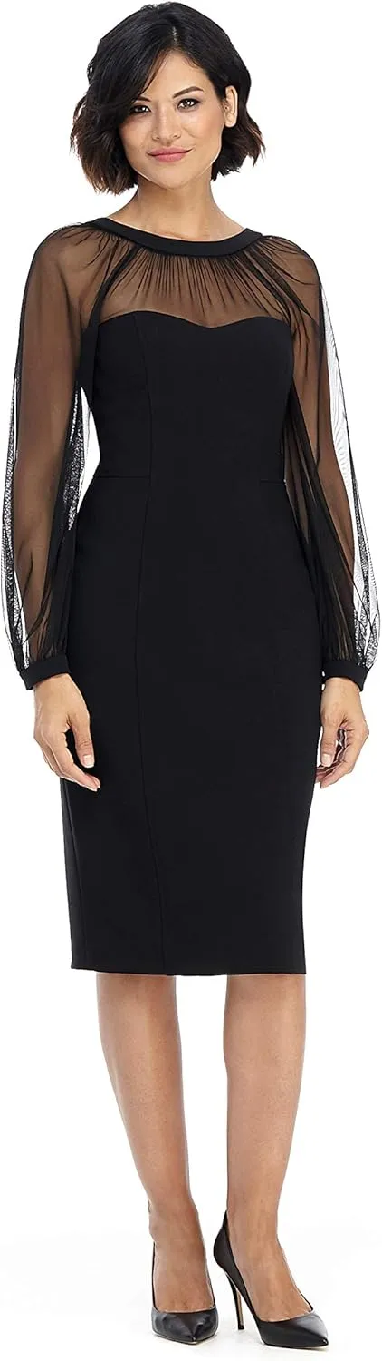 Maggy London Women's Illusion Dress Occasion Event Party Holiday Cocktail Guest of Wedding.