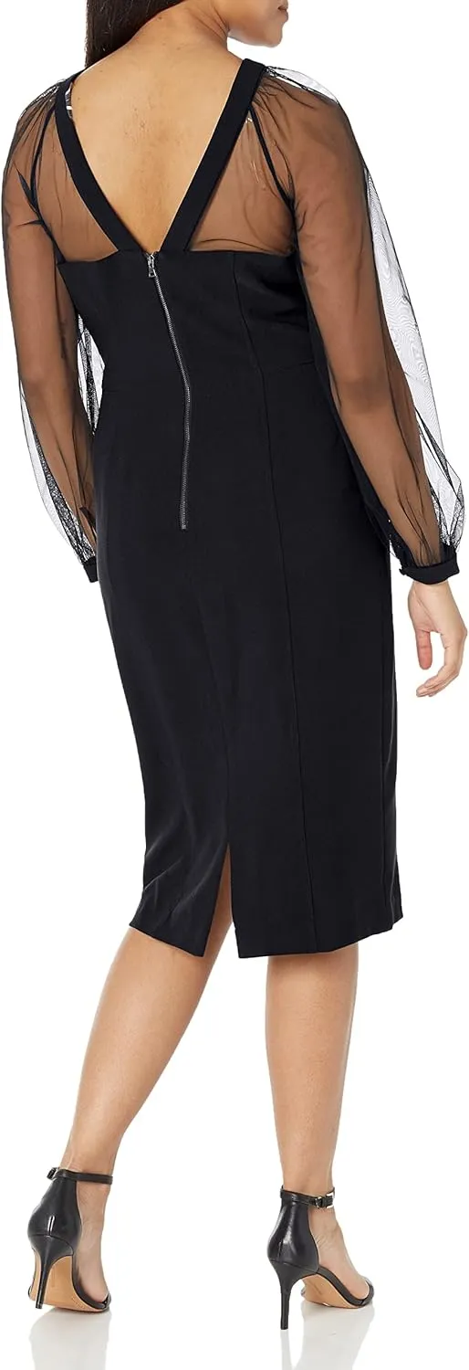 Maggy London Women's Illusion Dress Occasion Event Party Holiday Cocktail Guest of Wedding.