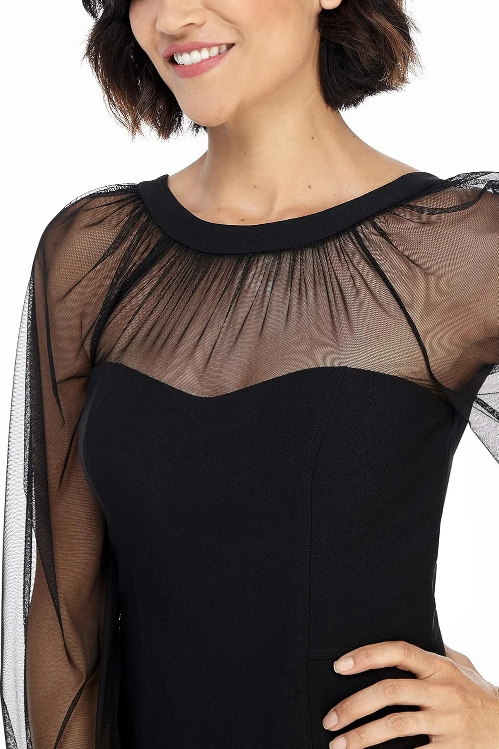 Maggy London Women's Illusion Dress Occasion Event Party Holiday Cocktail Guest of Wedding.