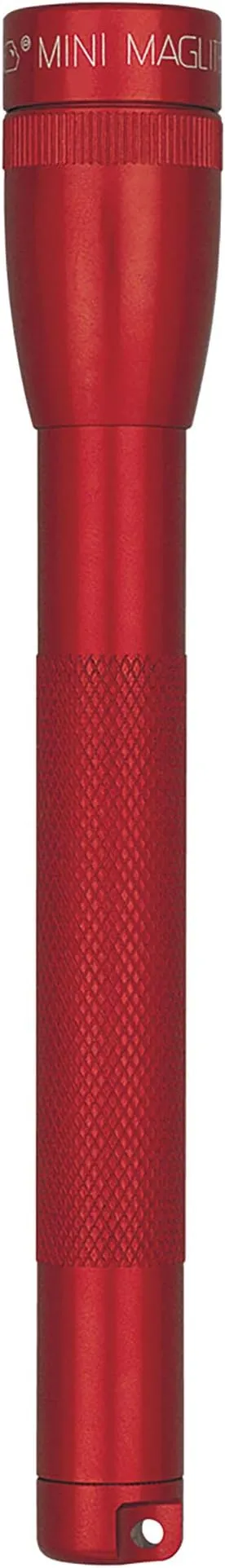 MagLite M3A032Maglite Mini Incandescent 2-Cell AAA Flashlight in Presentation Box, Red