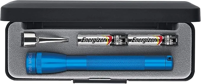 Maglite Mini Incandescent 2-Cell AAA Flashlight in Presentation Box, Blue