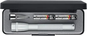 Maglite Mini Incandescent 2-Cell AAA Flashlight in Presentation Box, Silver