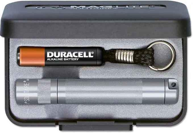 Maglite Solitaire Incandescent 1-Cell AAA Flashlight in Presentation Box Gray