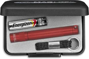 Maglite Solitaire Incandescent 1-Cell AAA Flashlight in Presentation Box Red
