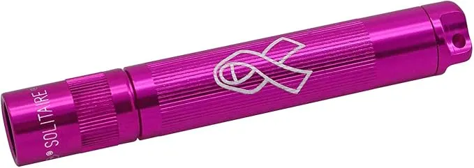 Maglite Solitaire Incandescent 1-Cell AAA National Breast Cancer Foundation Flashlight in Presentation Box Pink
