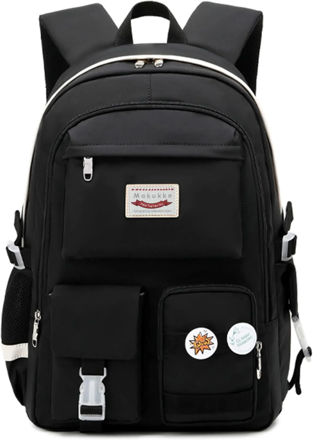 Makukke School Backpacks for Teen Girls - Laptop Backpacks 15.6 Inch College Cute Bookbag Anti Theft Women Casual Daypack,Black