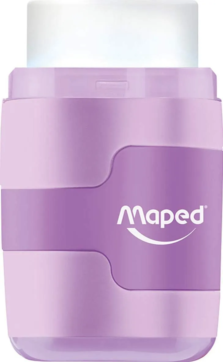 Maped Connect Duo Pastel Pencil Sharpener and Eraser (Assorted Colours), 049230