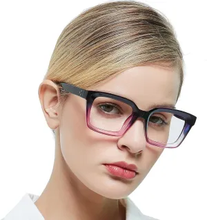 MARE AZZURO No Line Bifocal Reading Glasses Women Oversized Blue Light Blocking Readers 0 1.0 1.5 2.0 2.5 3.0 3.5