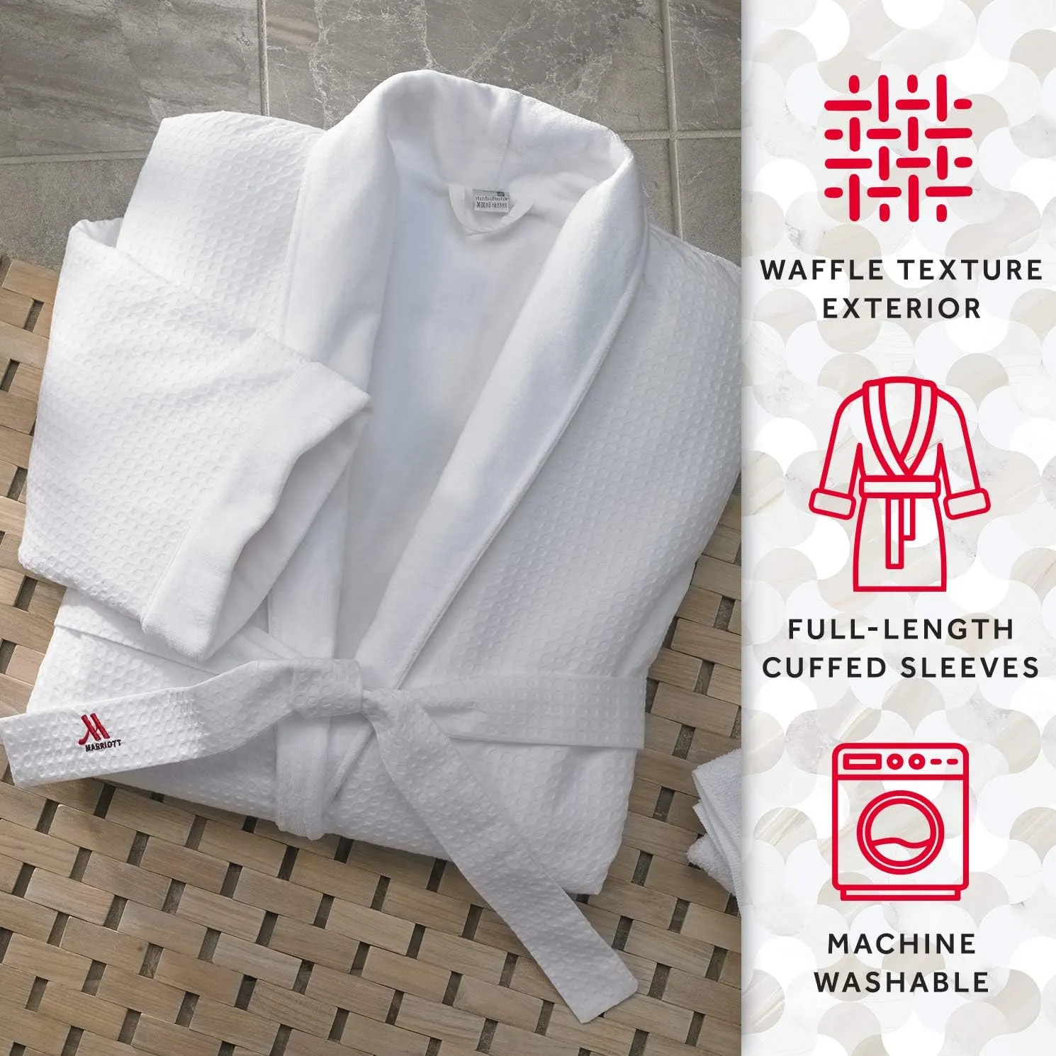 Marriott Waffle Shawl Robe