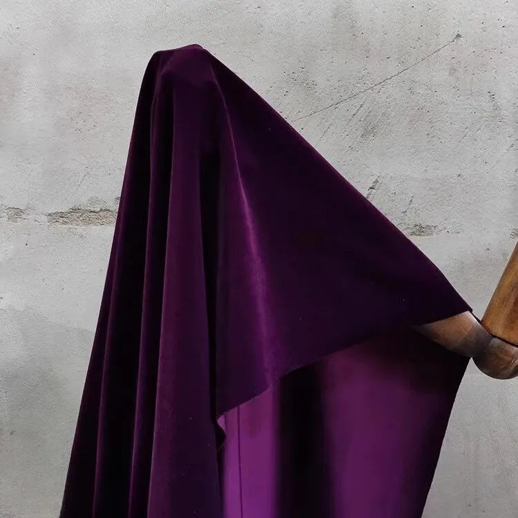 Matte Velvet Fabric By The Yard| Four Way Stretch Velvet| Soft Plain Stretchy Velvet Material| Apparel Upholstery Velvet