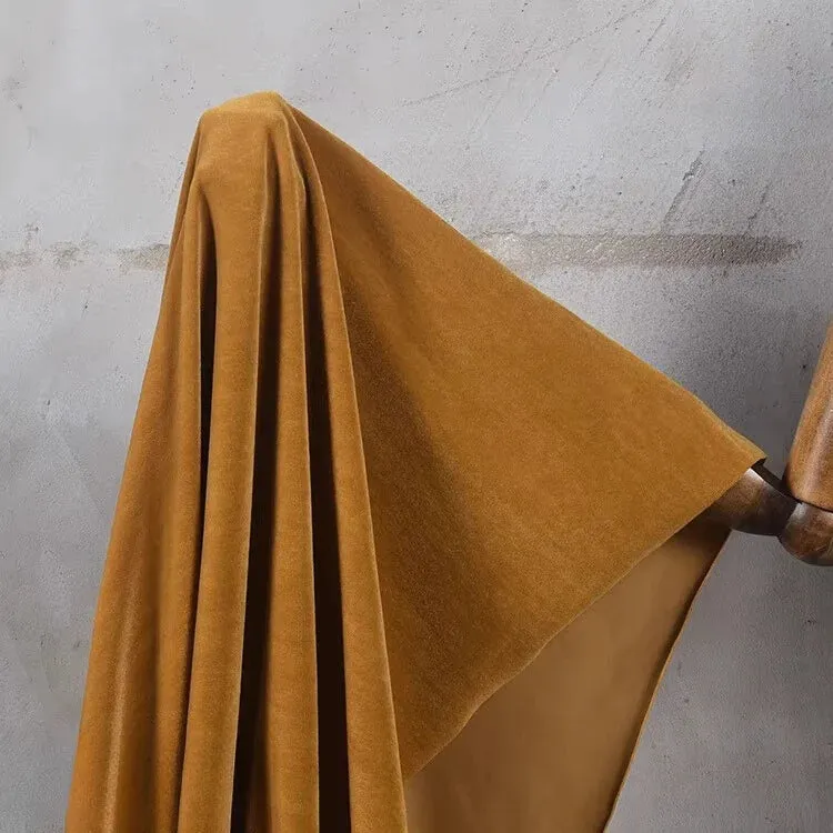 Matte Velvet Fabric By The Yard| Four Way Stretch Velvet| Soft Plain Stretchy Velvet Material| Apparel Upholstery Velvet