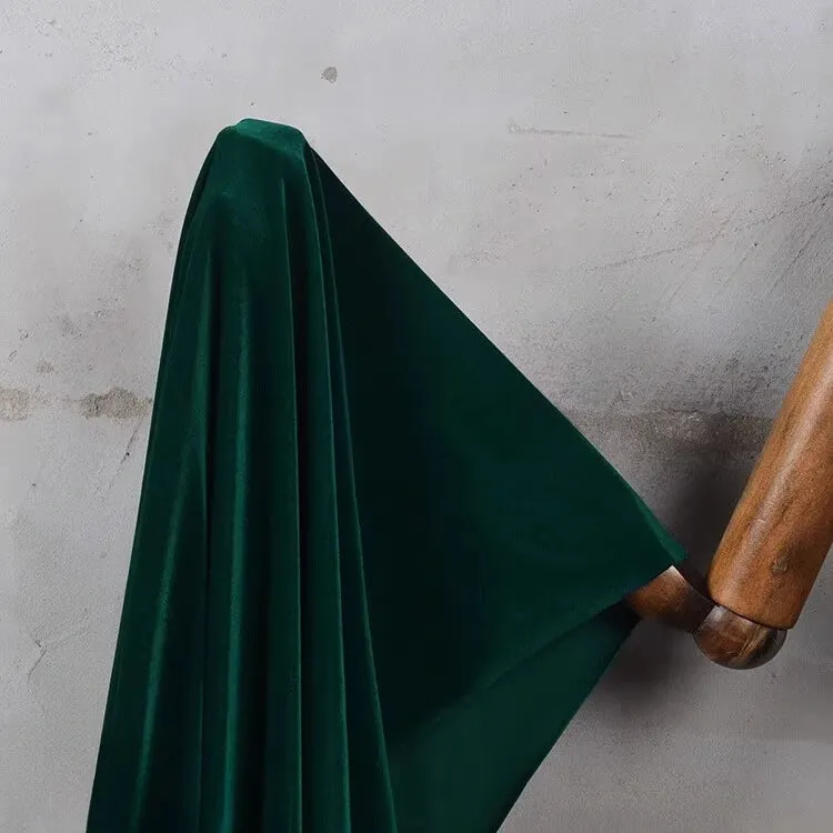 Matte Velvet Fabric By The Yard| Four Way Stretch Velvet| Soft Plain Stretchy Velvet Material| Apparel Upholstery Velvet