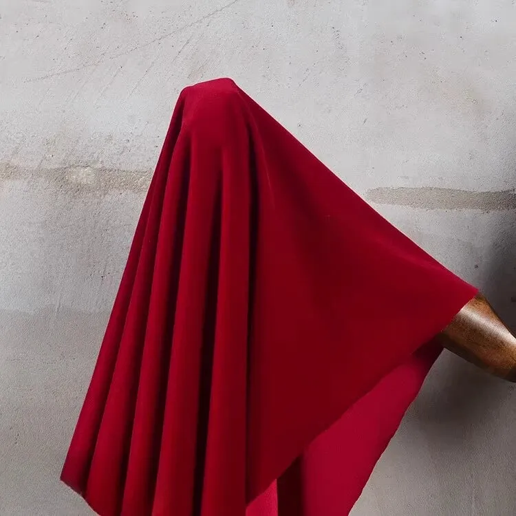 Matte Velvet Fabric By The Yard| Four Way Stretch Velvet| Soft Plain Stretchy Velvet Material| Apparel Upholstery Velvet