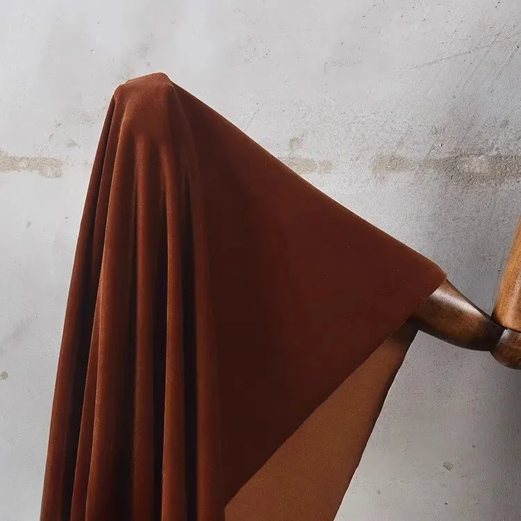 Matte Velvet Fabric By The Yard| Four Way Stretch Velvet| Soft Plain Stretchy Velvet Material| Apparel Upholstery Velvet
