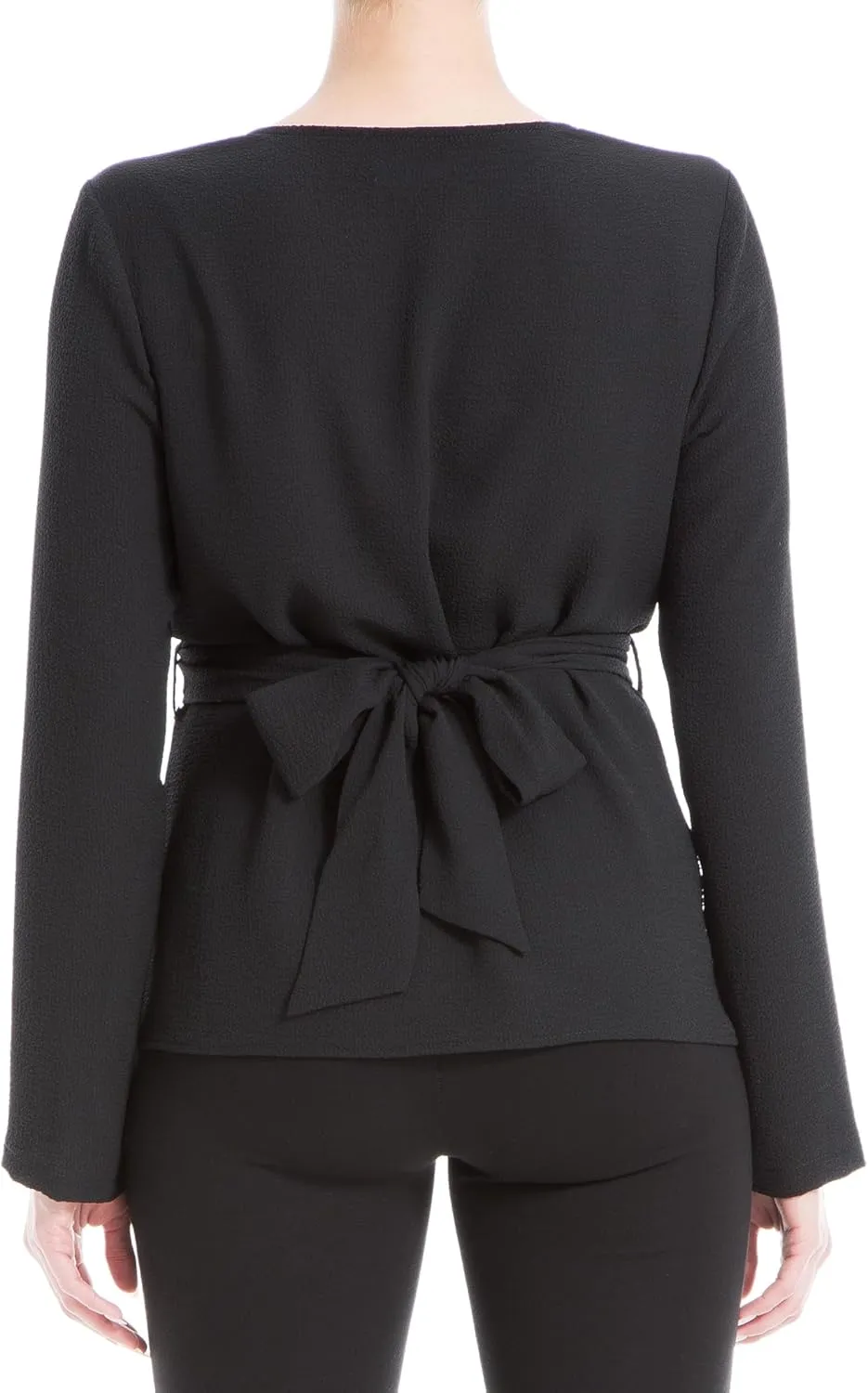 Max Studio Women's Pebbled Satin Cross Body Blouse
