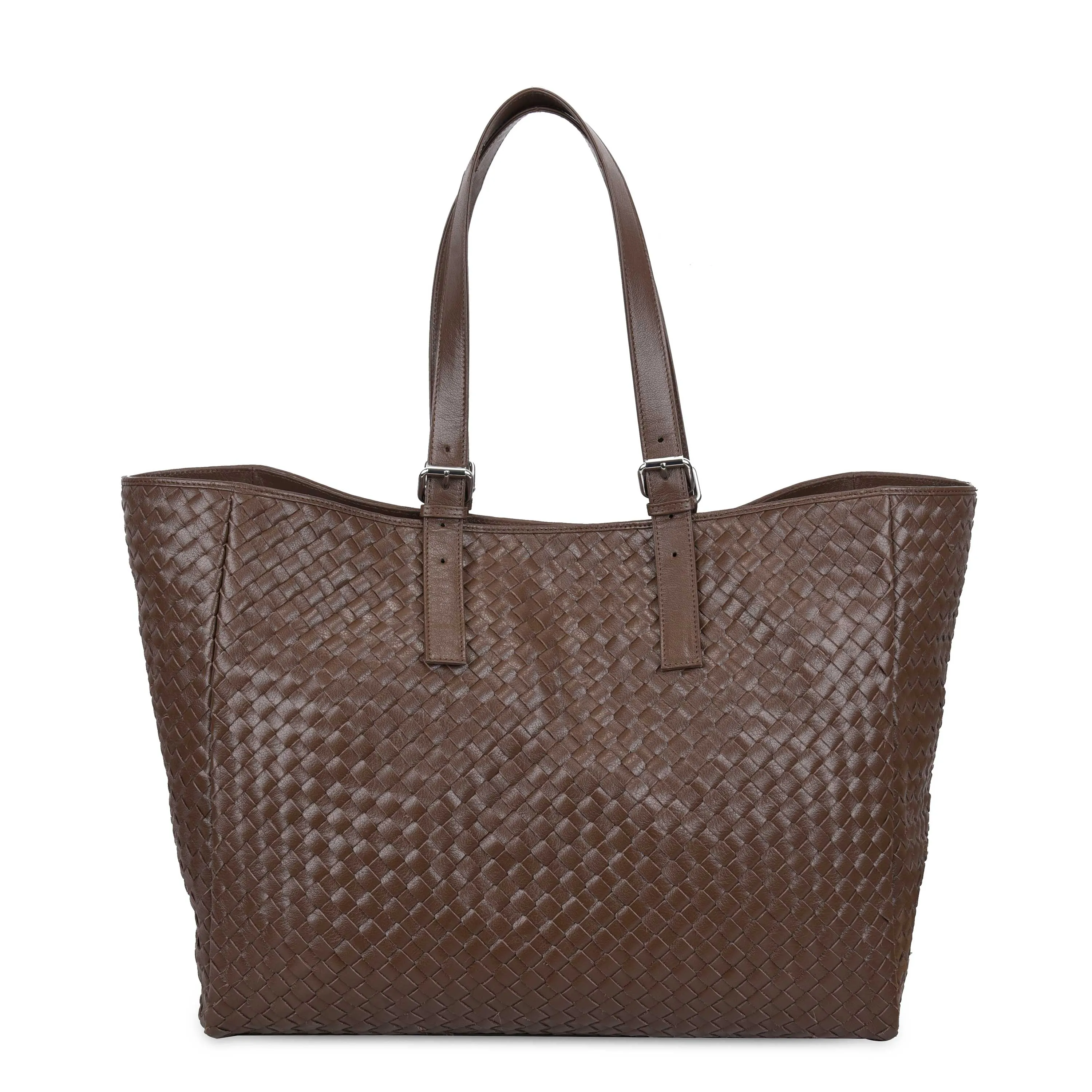 Maxi Shopper Braided Mountain Dark Brown