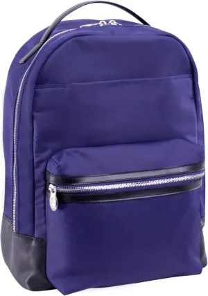 McKlein 15" Nylon Dual Compartment Laptop Backpack- PARKER- Navy