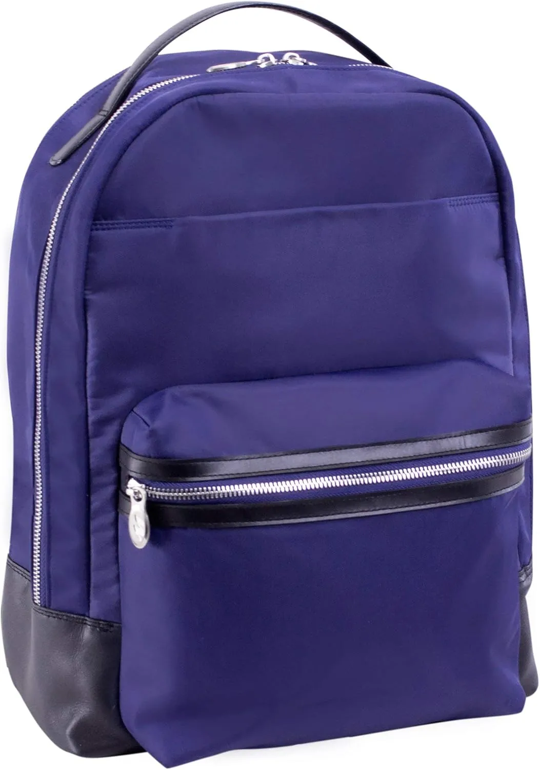 McKlein 15" Nylon Dual Compartment Laptop Backpack- PARKER- Navy