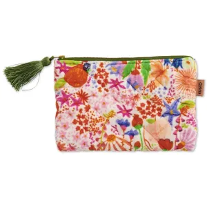 Meandering Meadow Velvet Cosmetic Purse - Kip & Co