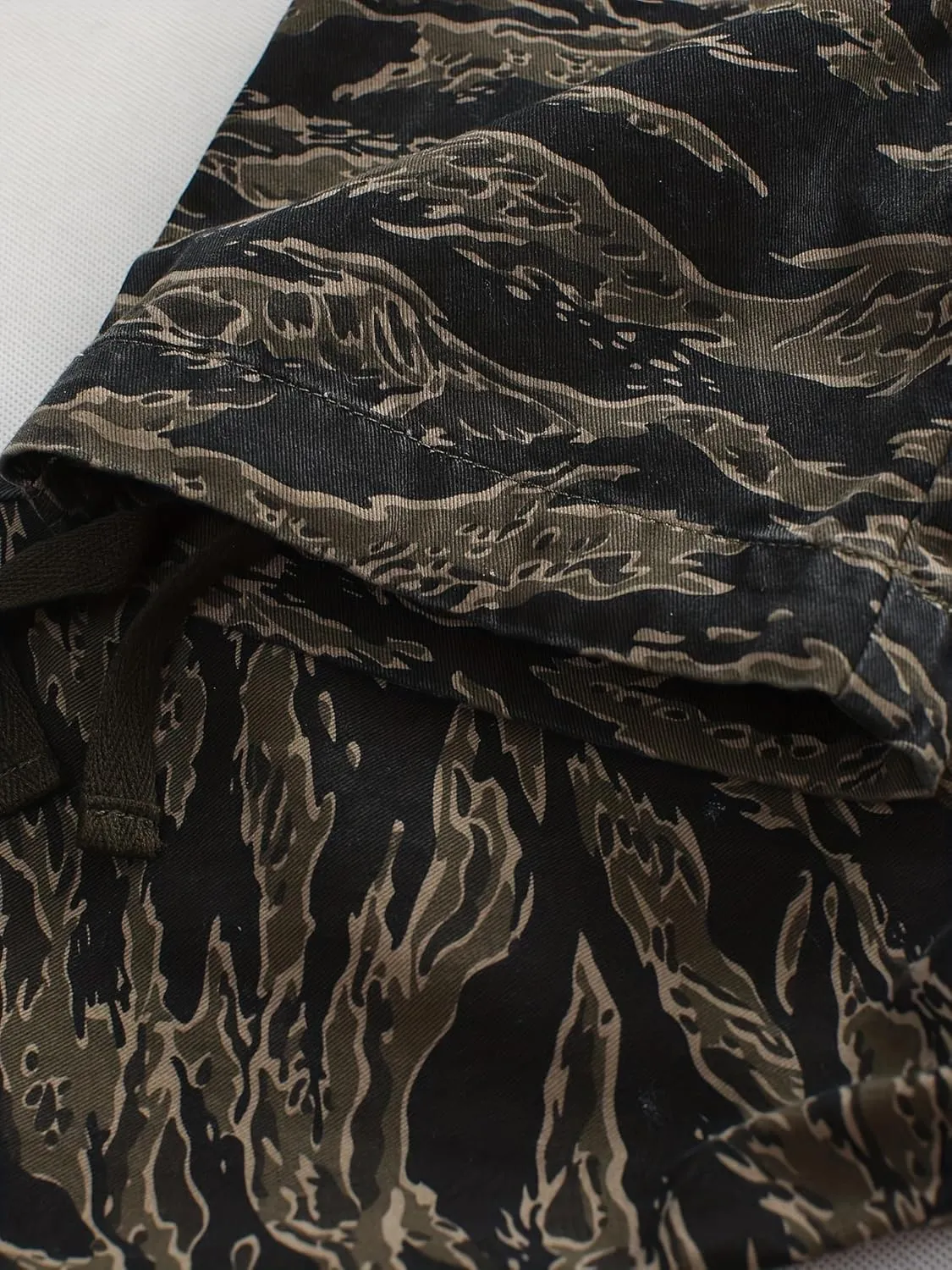 Men's Camo BDU Cargo Tactical Ripstop Casual Lightweight Baggy Combat 100% Cotton Pants with 8 Pockets(No Belt)