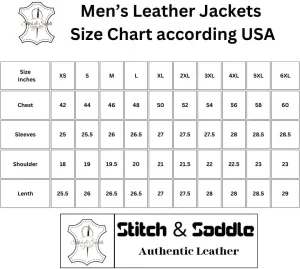 Men's Classic Black and Orange Genuine Leather Biker Motorcycle Rider Jacket