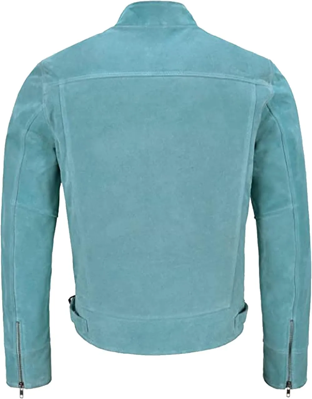Men's Genuine Suede Trucker Classic Western Motorcycle Leather Jacket