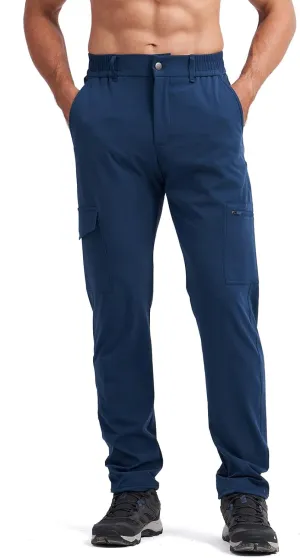 Mens Lightweight Hiking Pants Quick Dry Travel Cargo Pants UPF 50  Outdoor Stretch Trousers with 5 Utility Pockets