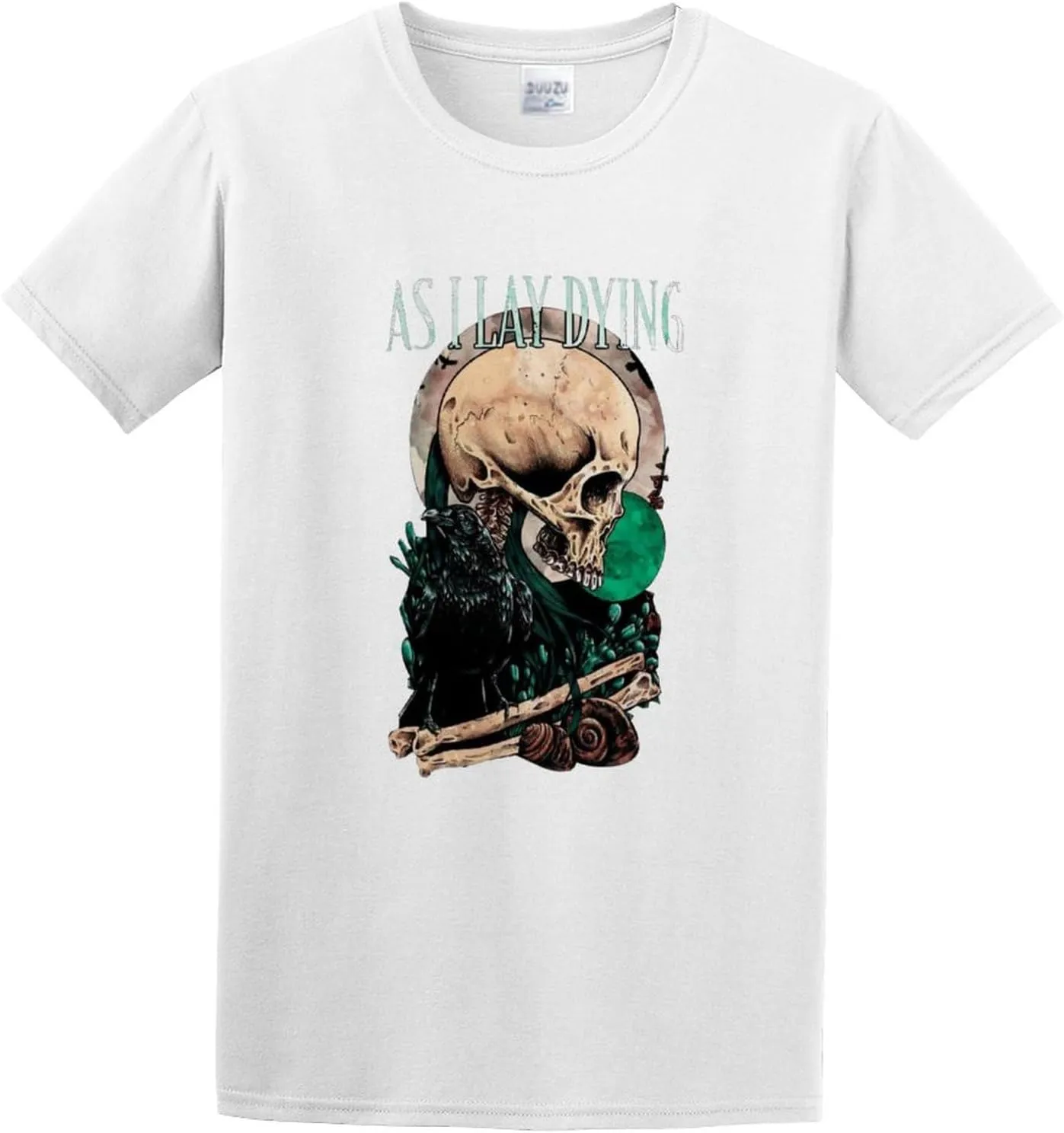 Men's Summer T-Shirt As I Lay Dying Poster Short Sleeves White