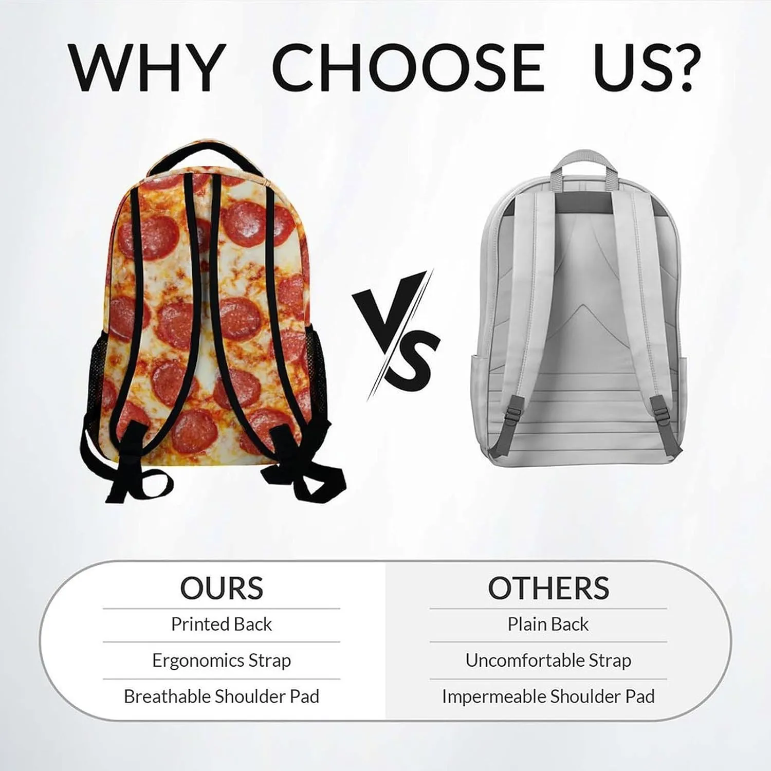 Mercuryelf Kid Backpack for Boys - 17 Inch School Backpack with Large Capacity, Lightweight - Durable Pizza Bookbag for School, Travel and Camp