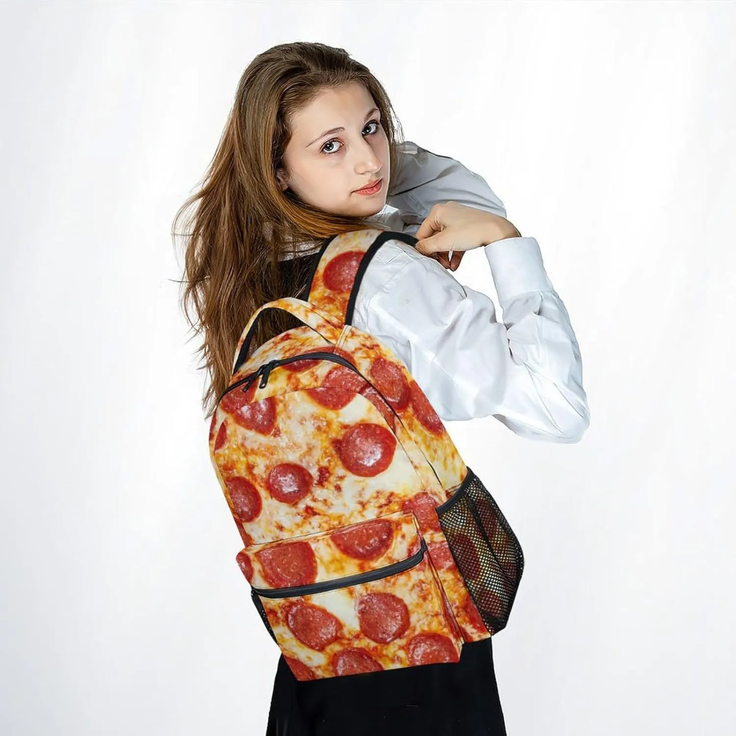 Mercuryelf Kid Backpack for Boys - 17 Inch School Backpack with Large Capacity, Lightweight - Durable Pizza Bookbag for School, Travel and Camp