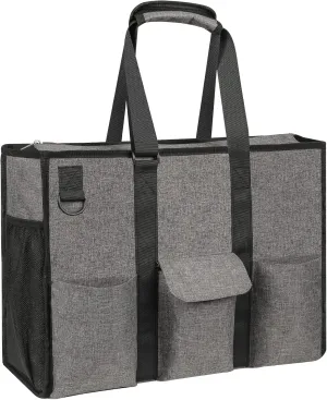 MHOMER Large Utility Tote Bag for Women, Zip-Top Teachers Tote Bag with 12 Pockets, Waterproof Nurse Bag for Working Women