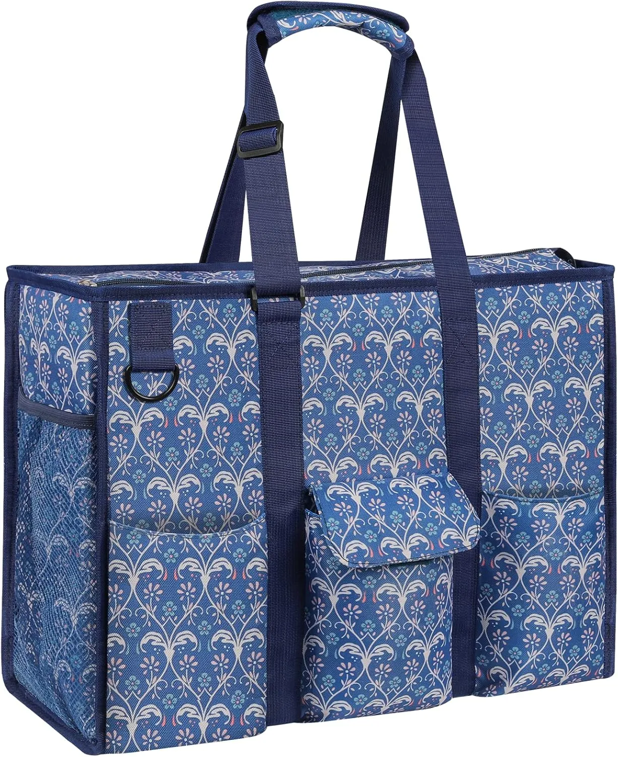 MHOMER Large Utility Tote Bag for Women, Zip-Top Teachers Tote Bag with 12 Pockets, Waterproof Nurse Bag for Working Women
