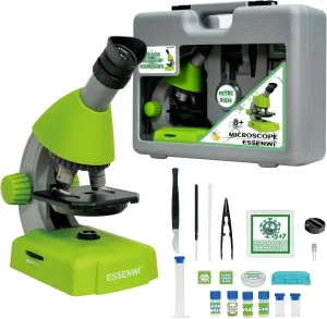 Microscope Set for Kids - Up to 40X-640X Magnifications,STEM Kit w/All Tool and Carrying Microscope Case for Students