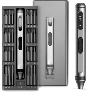 Mini Electric Screwdriver, 50 in 1 Precision Power Screwdriver Set, Cordless Pocket Screwdriver with 48 Magnetic Bits   1 Pliers   1 Bar for Repairing Eyeglasses Computer Laptop Watch